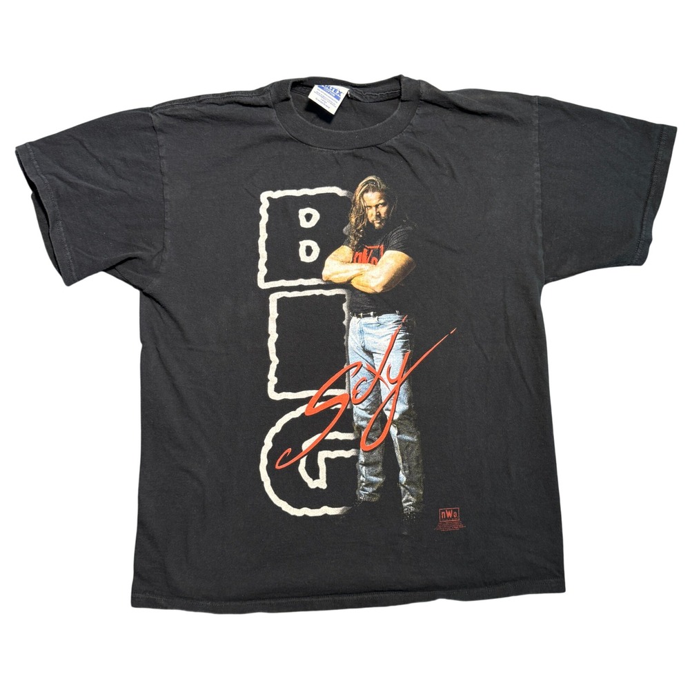 Vintage 1998 Kevin Nash Big Sexy nWo WCW Wrestling T-Shirt Tultex Black Large